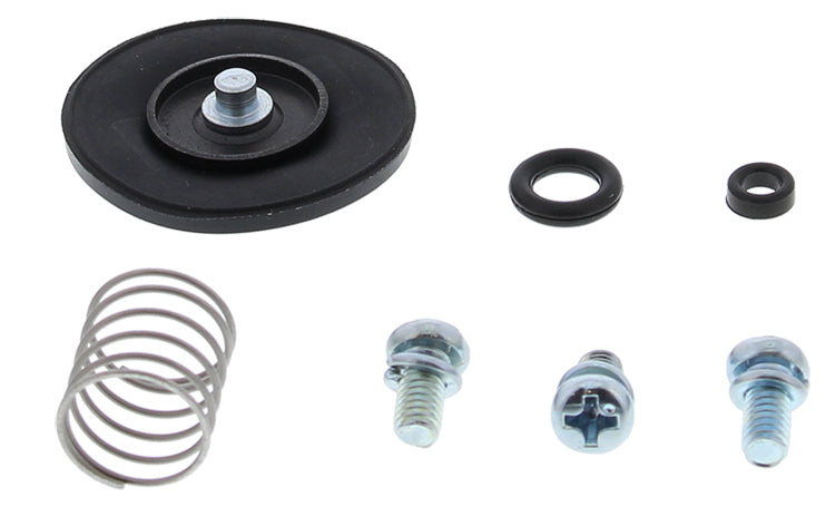 All Balls fuel system rebuild kit for carburetors, includes accelerator pump components, designed for intake and fuel system maintenance.