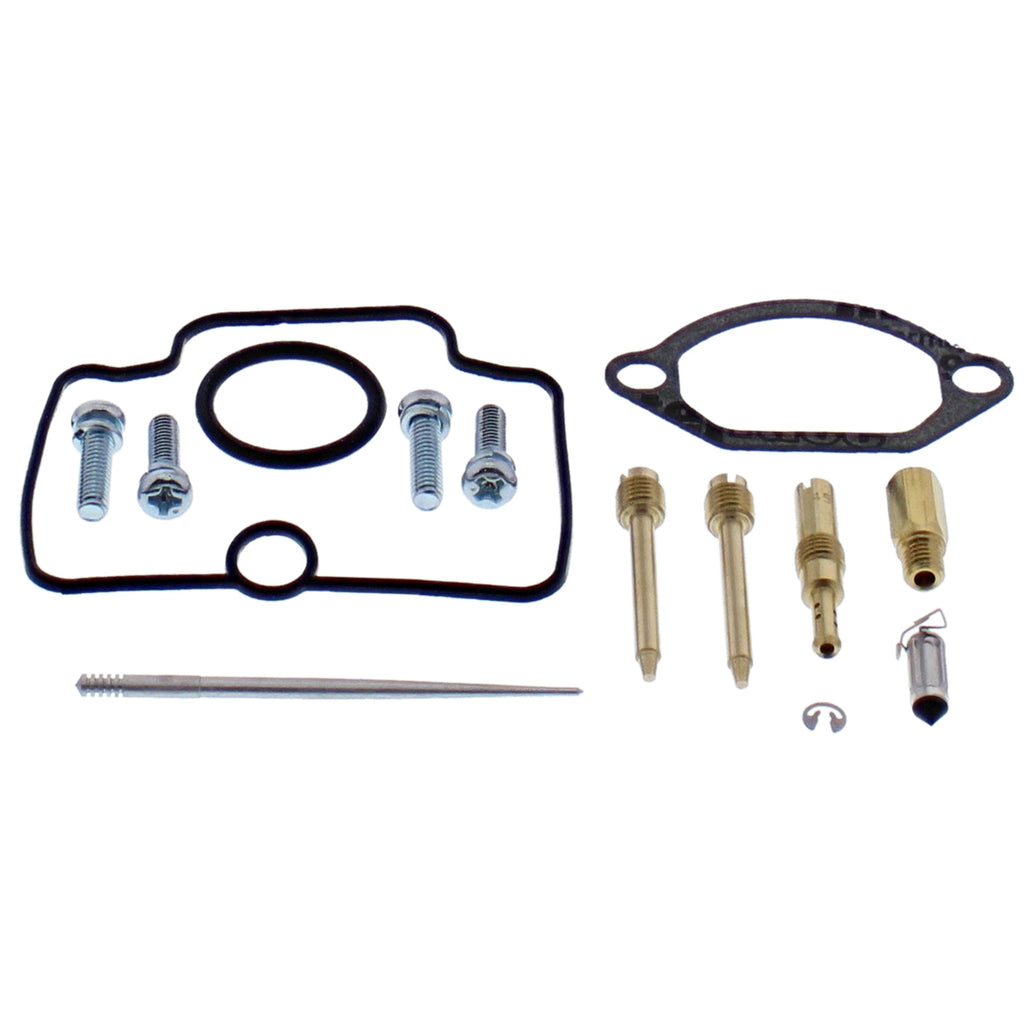 All Balls bike carburetor rebuild kit for fuel system, including gaskets and parts, designed for optimal intake and carb performance.