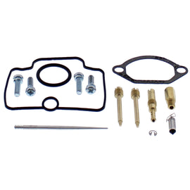All Balls bike carburetor rebuild kit for fuel system, including gaskets and parts, designed for optimal intake and carb performance.