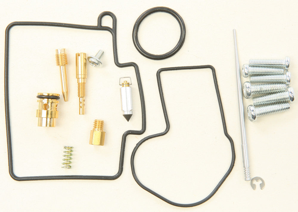 All Balls bike carburetor rebuild kit for intake, fuel system, with gaskets and components, designed for motorcycle carburetors.