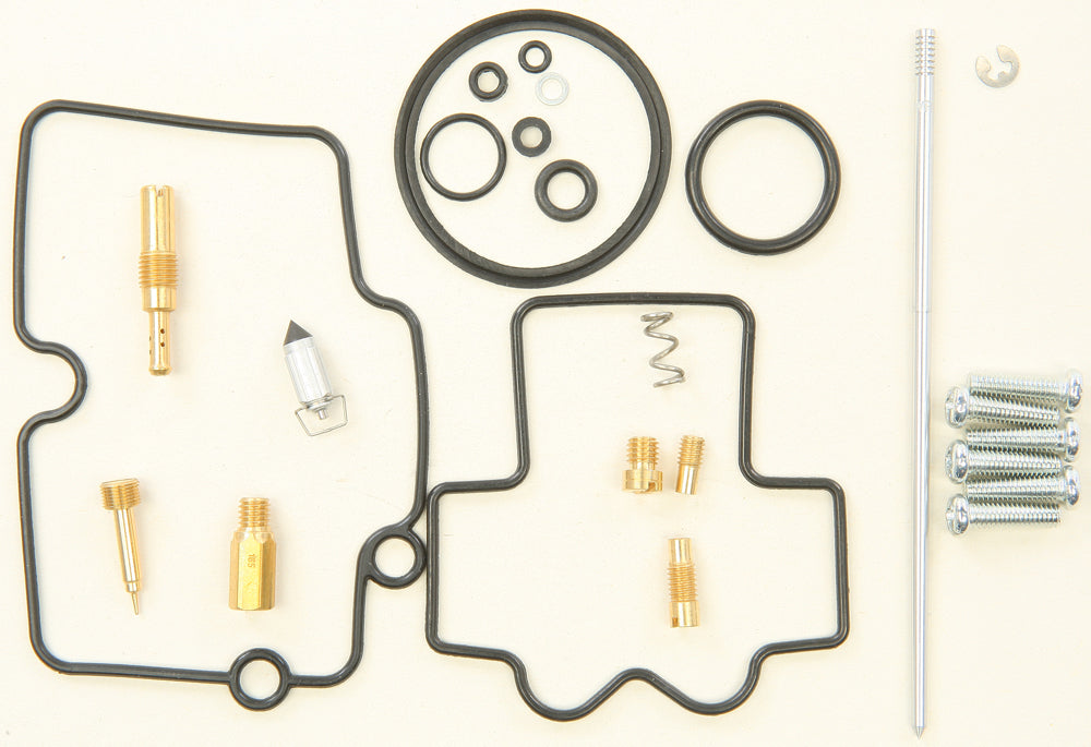 All Balls bike carburetor rebuild kit 226-1268 for intake and fuel system, includes various gaskets and parts on a white background.