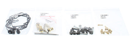 All Balls bike carburetor rebuild kit 226-1757 for intake and fuel system, showing various gaskets and components.