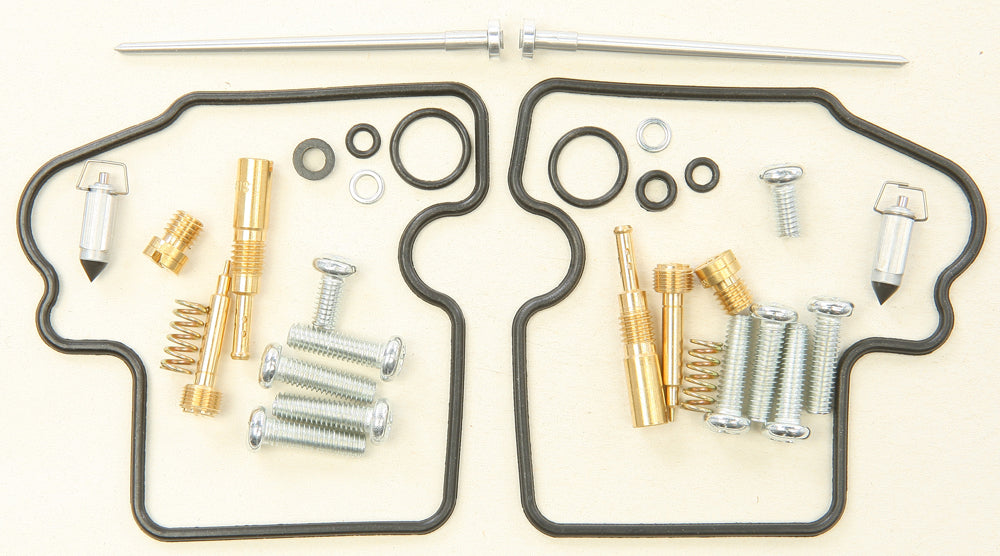 All Balls carburetor repair kit with various gaskets and parts for intake, carburetor, and fuel system maintenance.