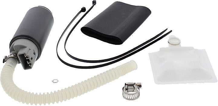 All Balls fuel pump kit for intake and carburetor systems, showing pump and associated components on a white background.