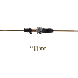 All Balls steering rack assembly POL 251-4022 showing the new steering rack component with mounting points and hydraulic connections.