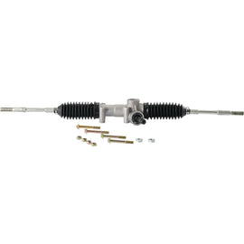 All Balls Steering Rack Assembly Pol 251-4043 showing the steering rack with mounting points and protective boots.