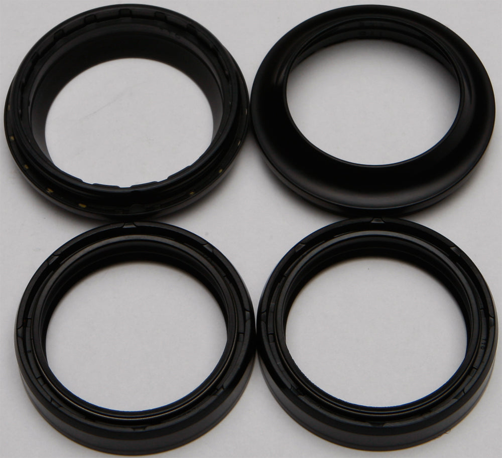 All Balls Fork and Dust Seal Wiper Kit for suspension forks, showing seals and wipers in a close-up view.