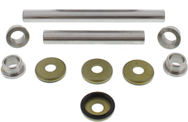 All Balls rear knuckle bushing kit for suspension, showing new bushings installed in the knuckle assembly.
