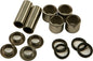All Balls swingarm bearing kit for suspension, showing multiple metal bearings and seals in a packaging box.