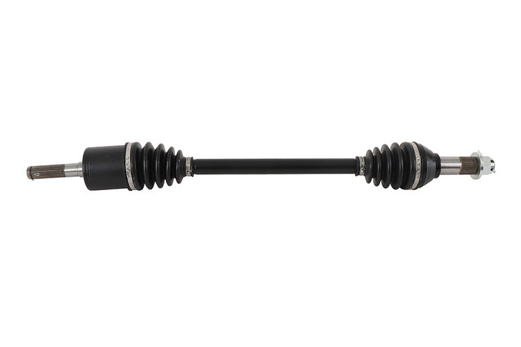 All Balls 8 Ball Extreme Front Axle for off-road motorcycles, showing the durable axle component with branded packaging.
