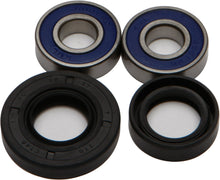 Load image into Gallery viewer, All Balls front wheel bearing and seal kit 22-51041 with bearing and seal components for motorcycle wheels.