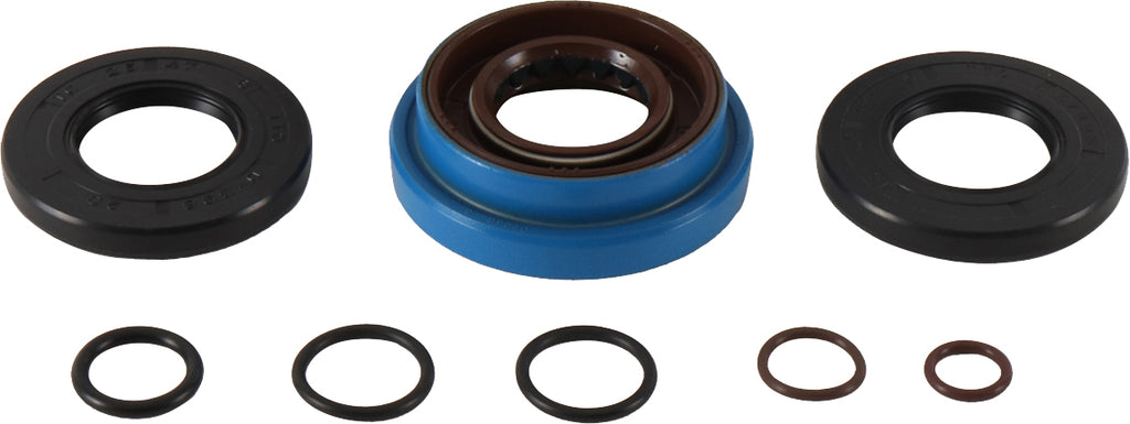 All Balls transmission seal kit 229-1047 with various rubber seals and gaskets laid out on a white surface.