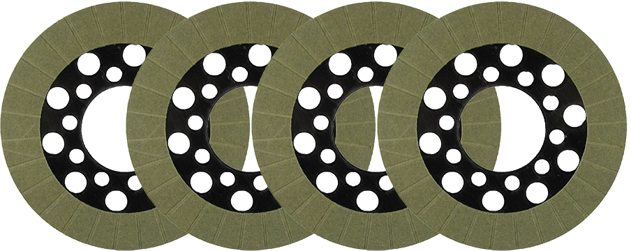 ALTO Kevlar clutch pack for Big Twin motorcycles, showing friction plates and clutch components in a close-up image.