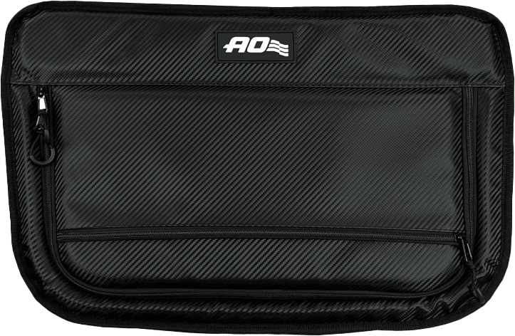 AO Coolers 38 Pack Carbon Stow N Go HD accessory, featuring durable black design with built-in handles and storage compartments.