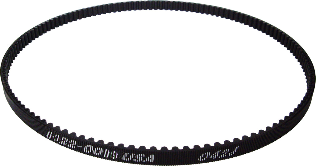 APM Carbon Rear Drive Belt 24mm wide with 130 teeth, designed for bike drive systems, shown in a close-up image.