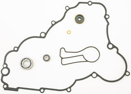 Athena engine water pump repair kit with bearings for Husqvarna and KTM models, including pump components and bearings.