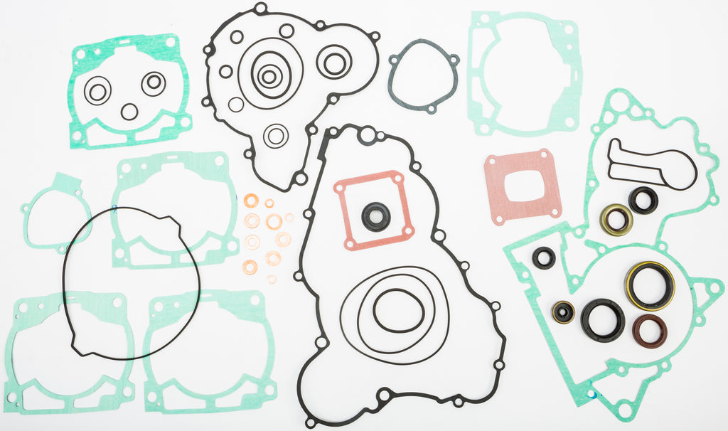 Athena Complete Gasket Kit without Oil Seals for Husqvarna and KTM models, featuring various gaskets and seals.