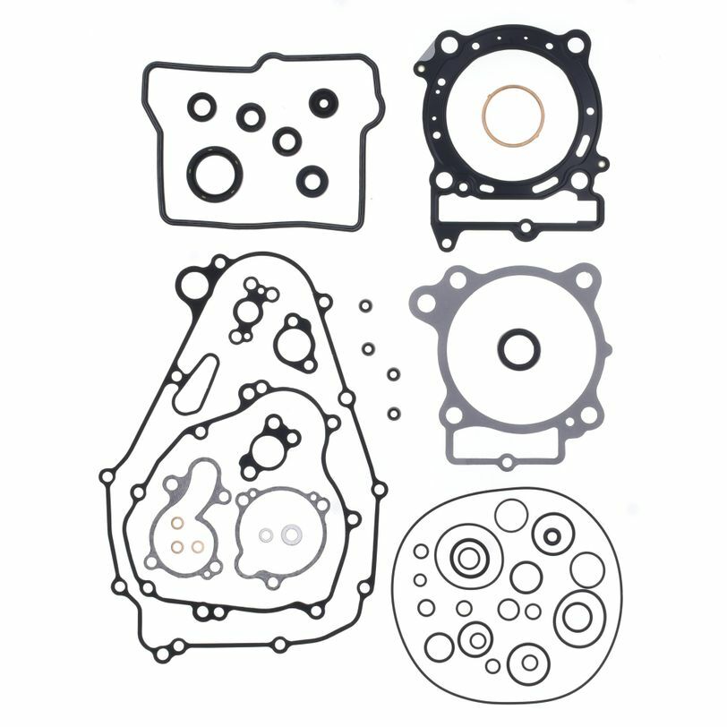 Athena Complete Gasket Kit without Oil Seals for Kawasaki 68-0427, showing a variety of gaskets and seals laid out.