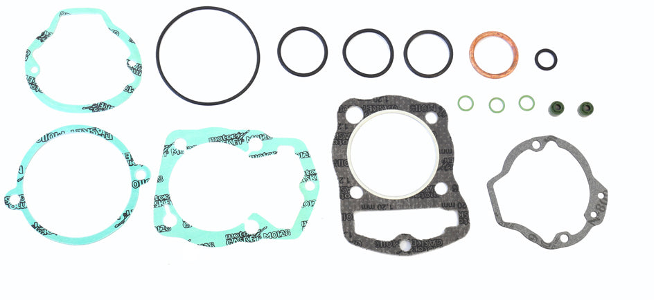 Athena Top End Gasket Kit Hon 69-0808 with gaskets and seals for motorcycle engine repair, featuring multiple gasket components.