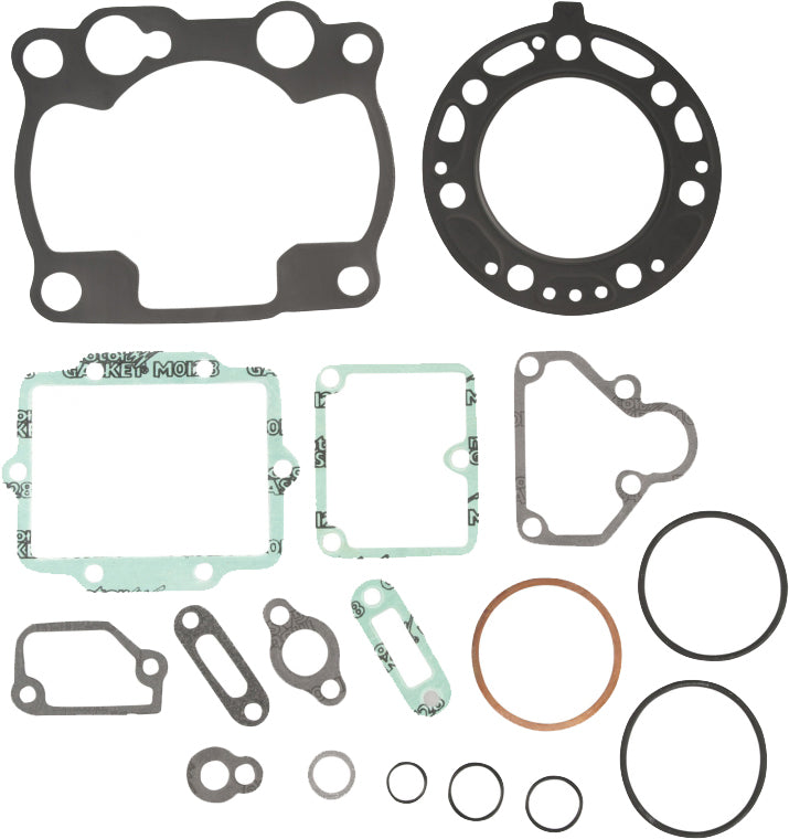 Athena Top End Gasket Kit for Kawasaki 69-0457, includes gaskets and seals for engine top end repair, laid out on a white background.