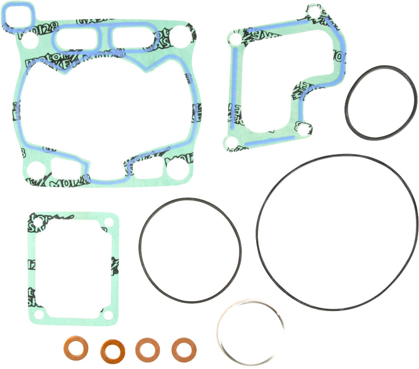 Athena Top End Gasket Kit for Suzuki 69-0505, includes gaskets and seals for engine top end repair, with detailed components visible.