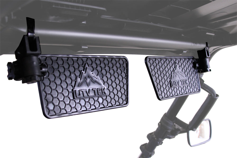 ATV-TEK universal UTV sun visor in black, made of durable accessory material, designed to reduce sun glare for off-road vehicles.