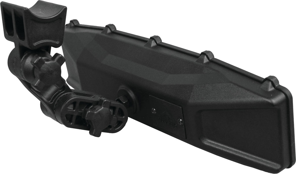 ATV-TEK Elite Rear View Mirror for ATV, black plastic frame with adjustable mounting bracket, providing clear rear visibility.