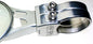 AXIA ALLOY 4.0-inch round silver side mirror with two clamps, designed for vehicle side mirror replacement.