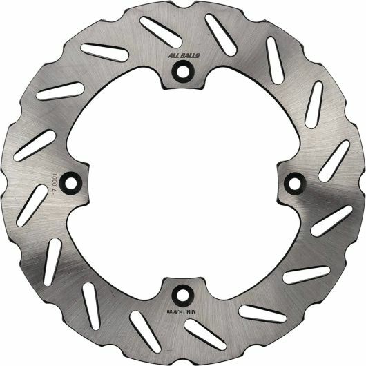 All Balls brake rotor 21-80091, a high-performance motorcycle brake component with vented design and durable metal construction.