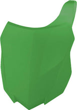 Charger l'image dans la galerie, Acerbis green front number plate for motorcycle, featuring the brand logo and mounting holes, on a white background.