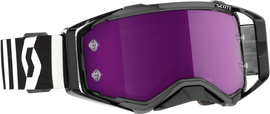 Prospect Racing Goggle Blk/ Wht Purple Chrome Works