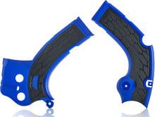 Load image into Gallery viewer, Acerbis X-Grip blue and black motorcycle frame guard mounted on a bike frame, providing protection and style.