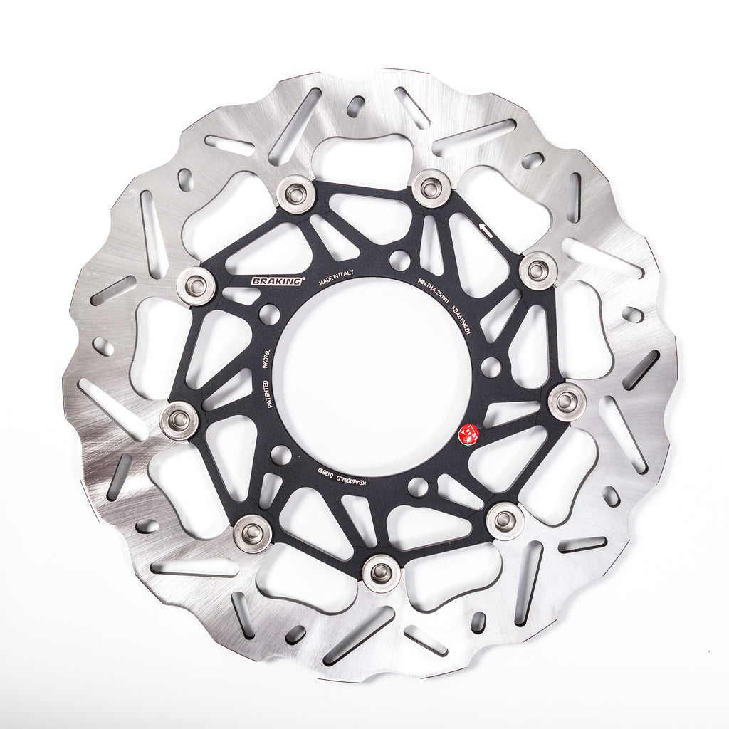 Braking Sk2 directional brake rotor for left side, 32-6676L, with ventilated disc and mounting holes, designed for high-performance braking systems.
