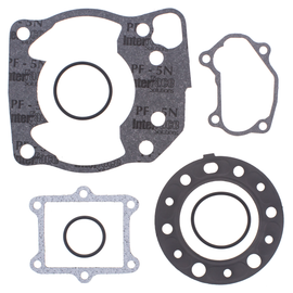 Vertex Top End Gaskets 681-0259 set showing close-up of engine gaskets and seals for top end motor repair.