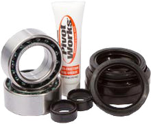 Load image into Gallery viewer, Pivot Works Drive Front Wheel Bearing Kit 52-0308 showing the set of bearings and components for motorcycle wheel maintenance.