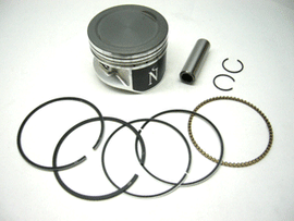 Namura piston kit with standard 68.45mm size, includes piston and components for Honda engines, detailed and clean image.