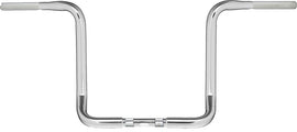 Chrome 14-inch Bagger Ape-Hanger handlebars by HardDrive, featuring 1.25-inch diameter and a bold, curved design for motorcycle.