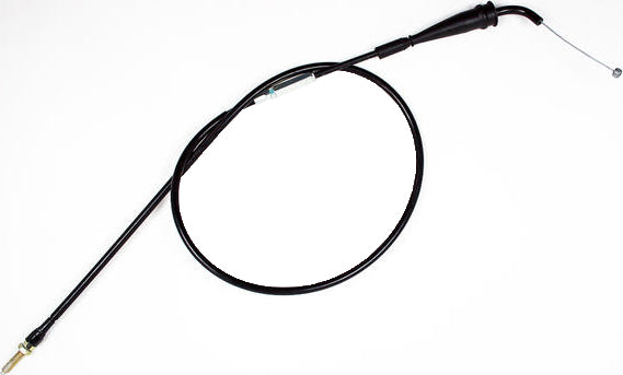 Motion Pro black vinyl throttle cable 70-5194 with metal fittings for motorcycle control lines, flexible and durable.