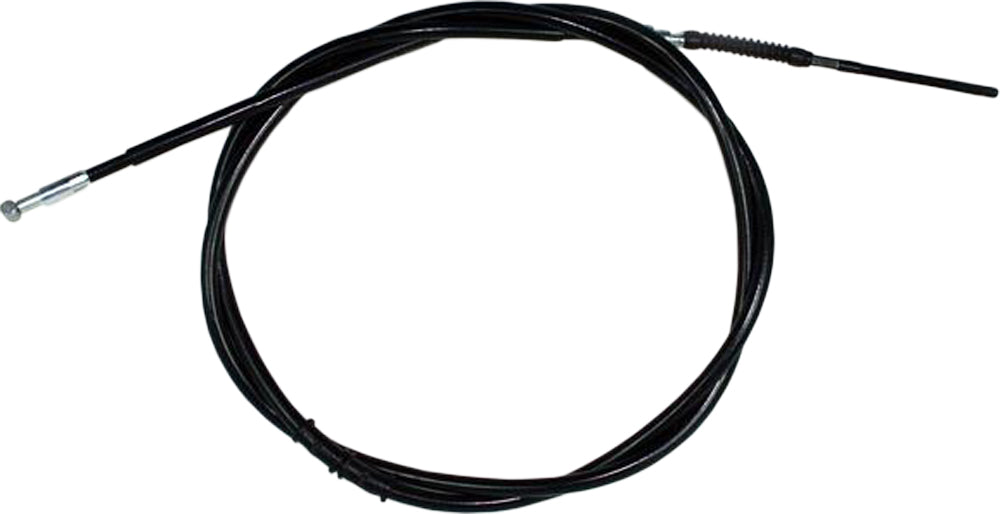 Motion Pro black vinyl rear hand brake cable for motorcycle, featuring durable control line construction and secure fittings.