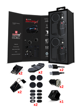 Charger l'image dans la galerie, UClear motorcycle Bluetooth communication headset with sleek black design and control buttons visible on the device.