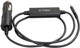 CTEK Power Inc USB-C charging cable with 12V plug for batteries, model 65-40464, shown in the image.