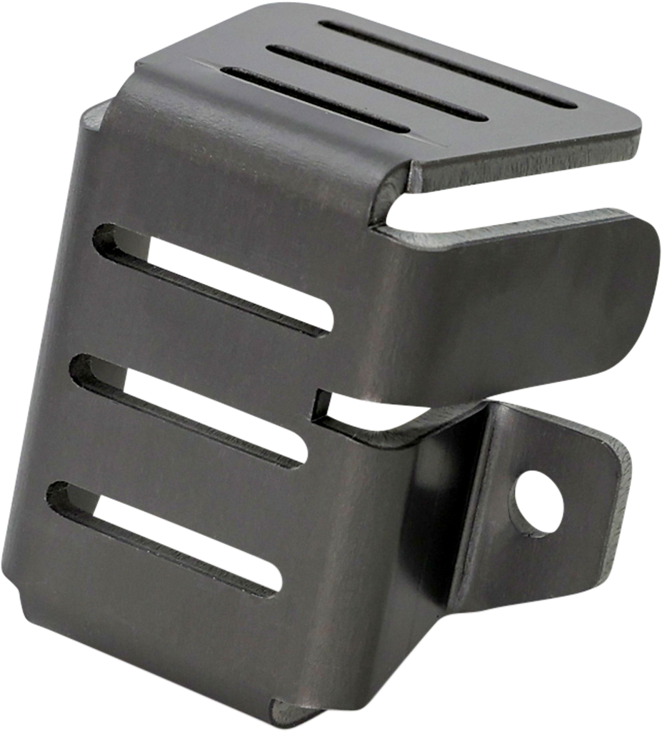 Dynojet Research rear brake reservoir guard kit for 2021 Harley Pan America, showing protective guard and mounting hardware.