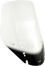 Load image into Gallery viewer, Clear PUIG touring windshield for motorcycle, showing the transparent windscreen with mounting brackets and aerodynamic design