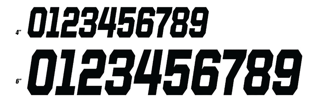 DCOR #2 Black 6 Race Series decals, automotive graphics, set of three black and white racing-themed decal stickers