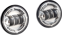 Charger l'image dans la galerie, Chrome 4.5-inch LED Passing Lights from LETRIC LIGHTING CO, showing bright illumination and sleek chrome finish.