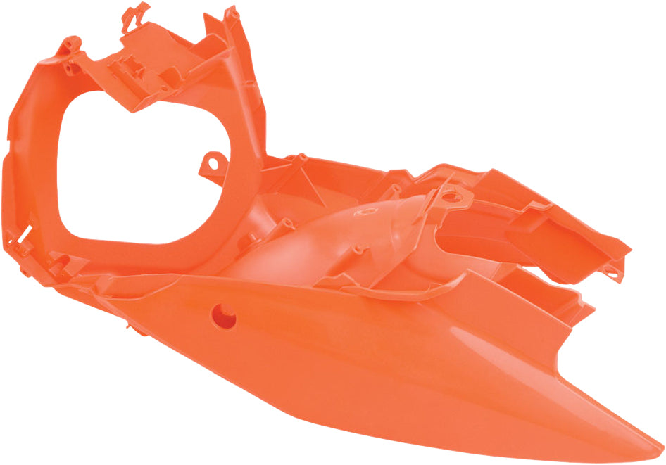 Orange Acerbis side panels for motorcycle, featuring the Acerbis logo and sleek design for enhanced bike style and protection.