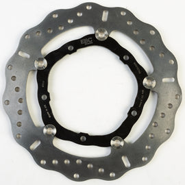 EBC Motorcycle Brakes Contour Street Rotor 155-2127XC showing the drilled and slotted brake rotor for street motorcycles