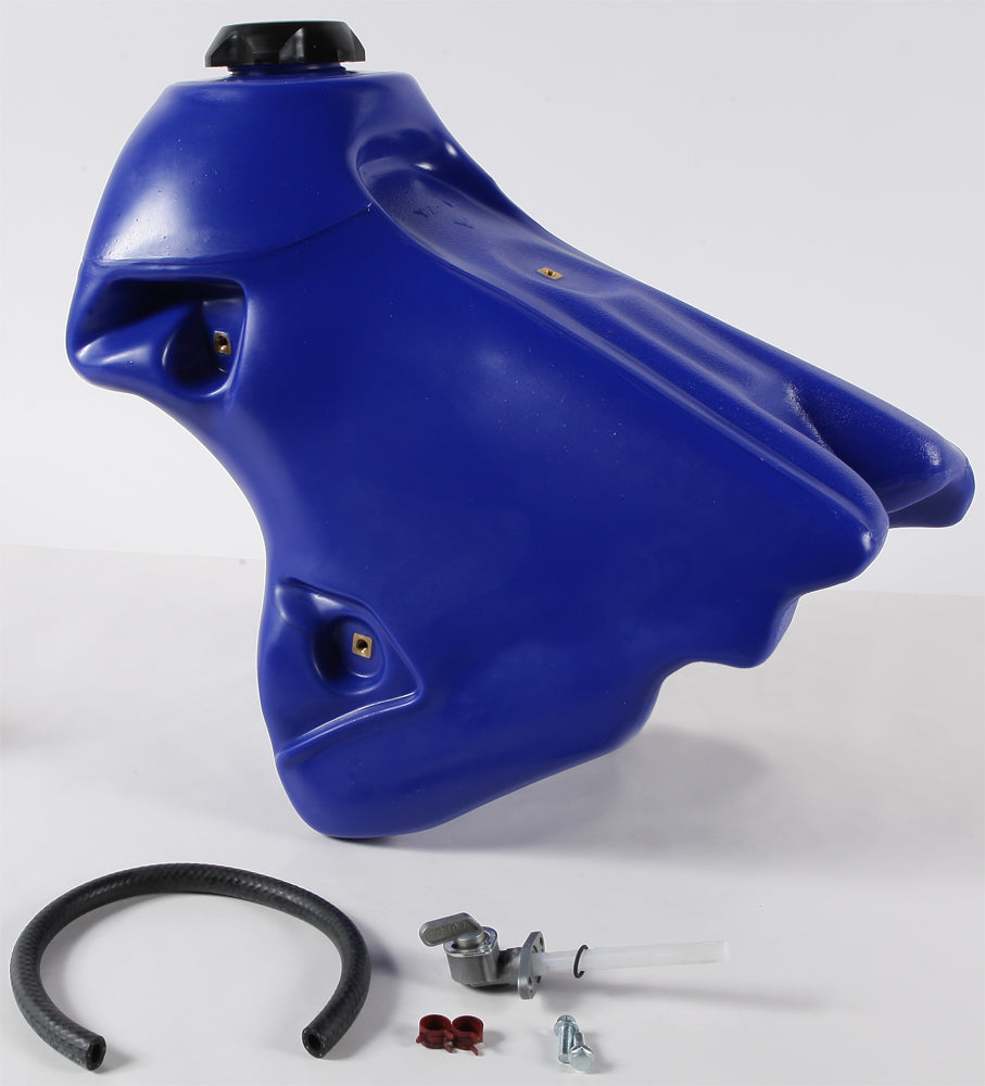 Blue IMS fuel tank, 3.4 gallons capacity, made of durable material, designed for secure fuel storage.