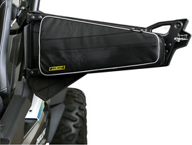 Nelson-Rigg Front Upper Door Bags luggage set, black waterproof storage bags with zippers, designed for motorcycle doors.