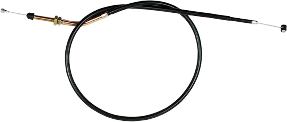 Black vinyl clutch cable by Motion Pro with metal fittings, designed for motorcycle hydraulic control lines.